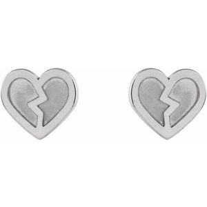 Sterling Silver Tiny Heart Earrings