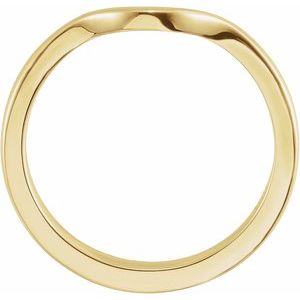 14K Yellow Gold Polished Matching Band Size 7