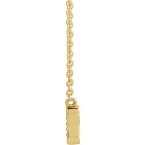 14K Yellow Gold Round 1Mm G-H I1 .025 Ctw Natural Diamond Butterfly Necklace, Length: 18 In