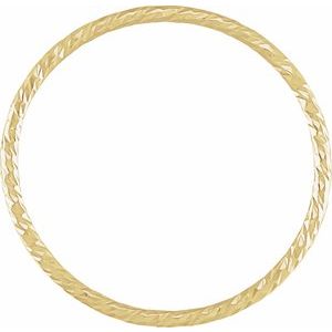 14K Yellow Gold Stackable Design Ring Size 7