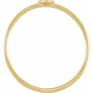 14K Yellow Gold Stackable Heart Ring Size 8