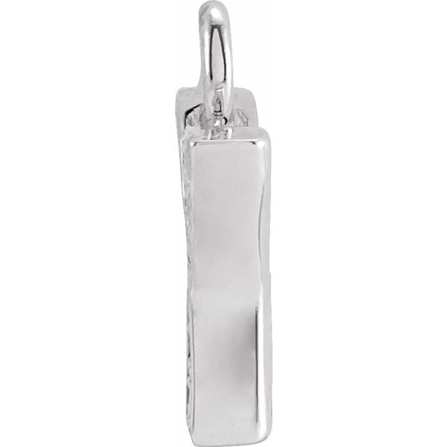 14K Yellow Or White Or Rose Gold Round I1, H+ Polished Natural Diamond Initial Dangle