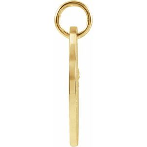 14K Yellow Or Rose Gold Or Sterling Silver Polished Round Zodiac Pendant