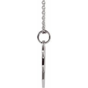 Sterling Silver Right 17 X 10 Mm 16-18 In Polished Broken Heart Necklace