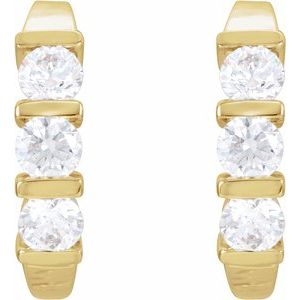 14K Yellow Gold Round 3.4 Mm 9/10 Ctw Lab-Grown Diamond Earrings