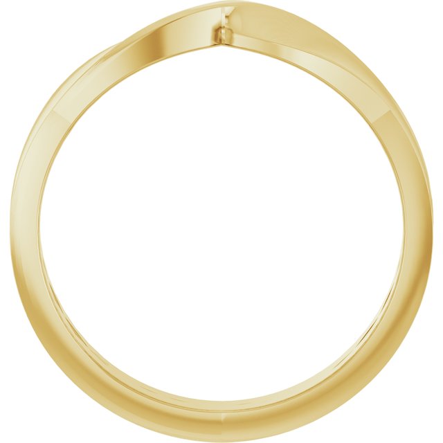 14K Yellow Gold Polished 5 Mm Polished Twisted Stackable Ring, Size 7