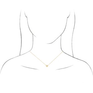 18K Yellow Gold-Plated Sterling Silver 8 X 7.2 Mm 16-18 In Polished Engravable Heart Necklace