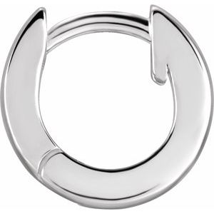 Sterling Silver Each Hoop Earrings, Length: 9.5 Mm, Thickness: 2.5 Mm
