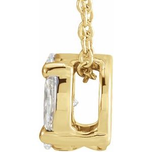 14K Yellow Gold H+ I1 1/3 Ctw Natural Diamond Cluster Necklace, Length: 18 In