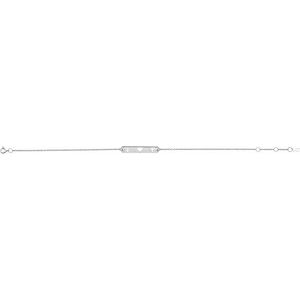Sterling Silver 25 X 4.5 Mm 6 1/2-7 1/2 In Polished Faith, Love, Hope Bar Bracelet