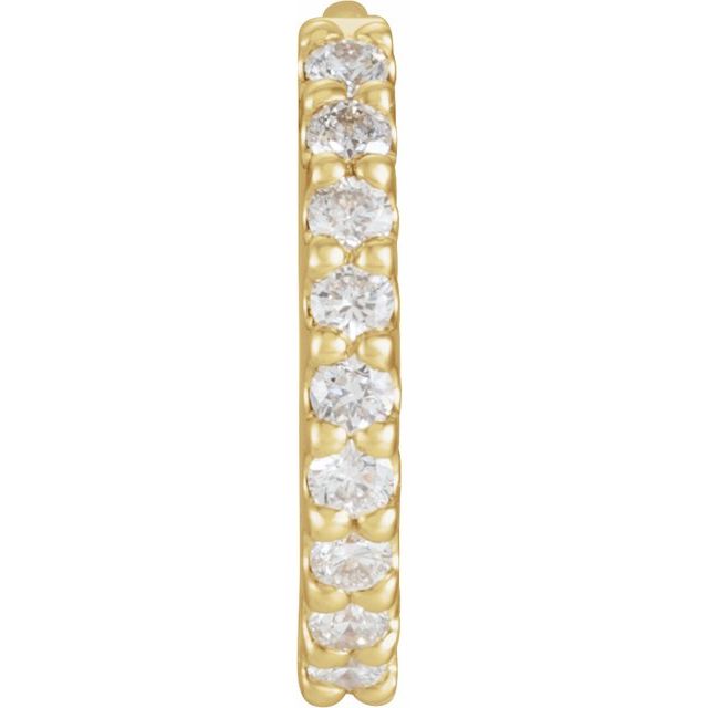 14K Yellow Or White Gold Round 1.3Mm I1, Gh Hinged Polished Natural Diamond Hoop Earrings