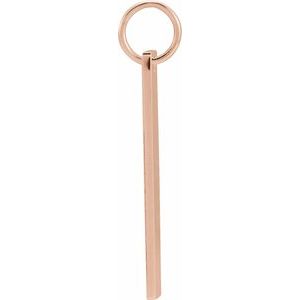 18K Rose Gold-Plated Sterling Silver 20 X 5 Mm Polished Bar Pendant
