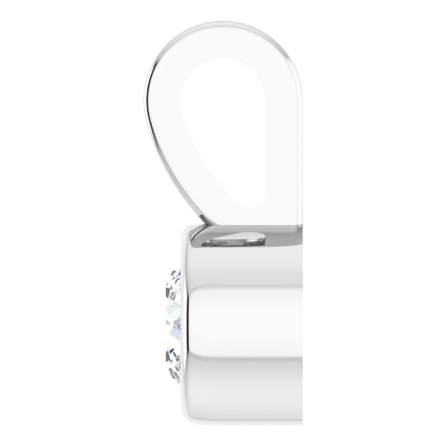 Platinum Round 2.5Mm Si2-Si3, G-H Polished .06 Ct Natural Diamond Solitaire Bezel-Set Pendant
