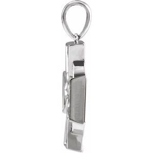 14K White Gold 24.51 X 18 Mm Polished Celtic-Inspired Cross Pendant