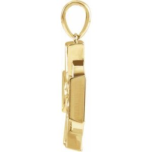 14K Yellow Gold 24.51 X 18 Mm Polished Celtic-Inspired Cross Pendant