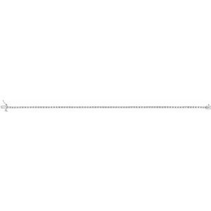 14K White Gold Round 1.4Mm G-H I1 Natural Diamond Line Bracelet, Length: 7.25 In