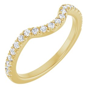 14K Yellow Gold Round 1.55 Mm Polished Lab-Grown Diamond Ring Size 7