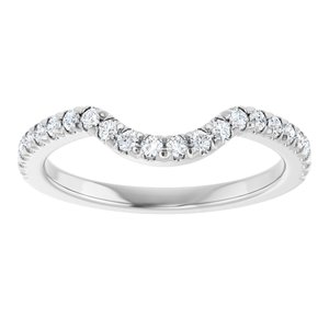 14K White Gold Round 1.55 Mm Polished Lab-Grown Diamond Ring Size 7