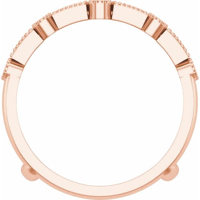 14K White Or Rose Gold Straight Baguette 2.8 X 1.4 Mm Polished 1/2 Ctw Natural Diamond Ring Guard, Size 7