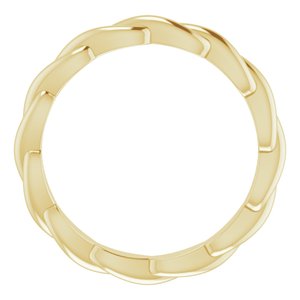 14K Yellow Or White Or Rose Gold Or Sterling Silver Or Platinum Woven-Design Band