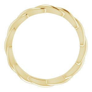 18K Yellow Or Rose Gold Woven-Design Band