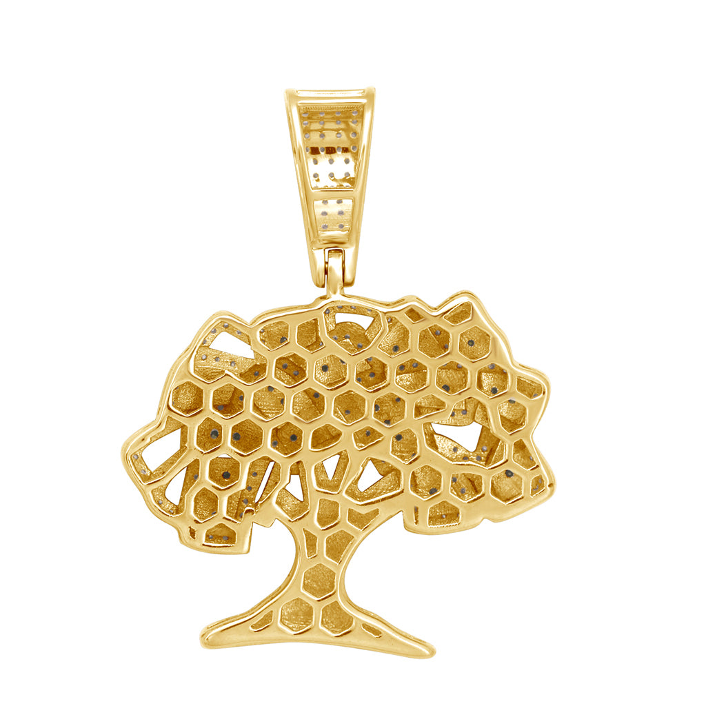10K Yellow Gold 0.43-0.51 Cttw Diamond Money Tree Charm