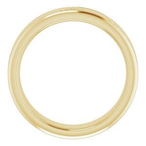 10K Yellow Gold 5.5 Mm Polished Claddagh Band Size 8.5