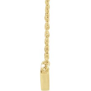 14K Yellow Gold 12.92 X 6.14 Mm 16 In Polished Minimalist V-Shaped Necklace