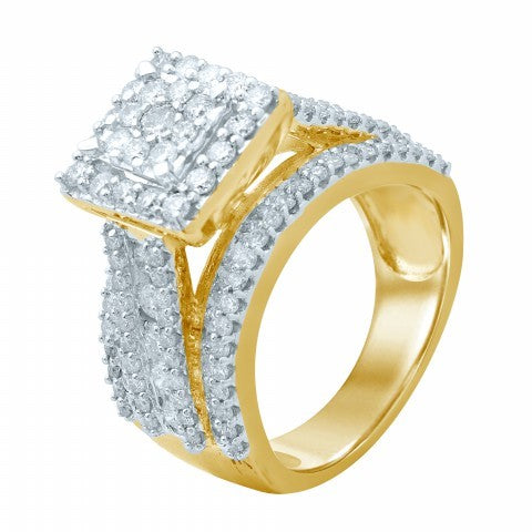 10K Yellow Gold 2.47-2.57 Cttw Diamond Ladies Ring