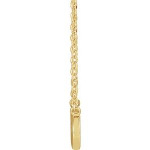 14K Yellow Gold 28.36 X 7.33 Mm 18 In Polished Faith Infinity Symbol Necklace