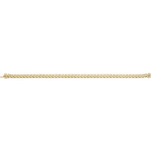 14K Yellow Gold Round 3.1Mm G-H Si Lab-Grown Diamond Line Bracelet, Length: 7.25 In