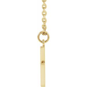 14K Yellow Gold Lightning Bolt Necklace, Length: 18 In