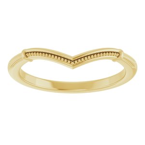 14K Yellow Gold Polished Matching Band Size 7