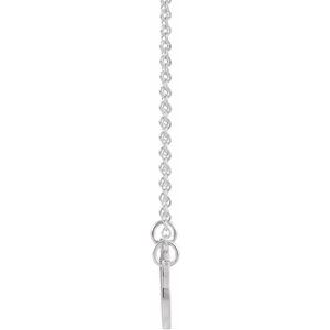 Sterling Silver Mother-Daughter 21.5 X 8 Mm 18 In Polished Stick Figure Family Necklace
