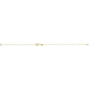14K Yellow Gold 18.5 X 6.5 Mm 6 1/2-7 1/2 In Polished Petite Key Bracelet