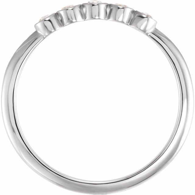 14K Rose Or Yellow Or White Gold Round 2 Mm Polished 1/8 Ctw Natural Diamond 5-Stone Rose-Cut Ring, Size 7