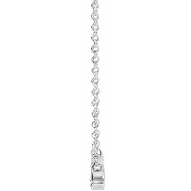 14K Yellow Or White Gold 15 X 4.47 Mm 18 In Polished "Mrs" Necklace