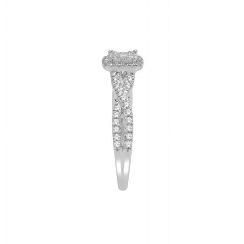 10K Yellow Or White Gold 0.50 Cttw Diamond Ladies Ring