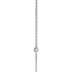 Sterling Silver 12 X 12 Mm 18 In Polished Geometric Pierced Cross Necklace
