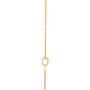 14K Yellow Gold Petite Lotus Necklace, Length: 18 In