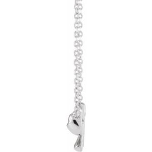 Sterling Silver 13.33 X 8.42 Mm 16 In Polished Metal Bow Necklace