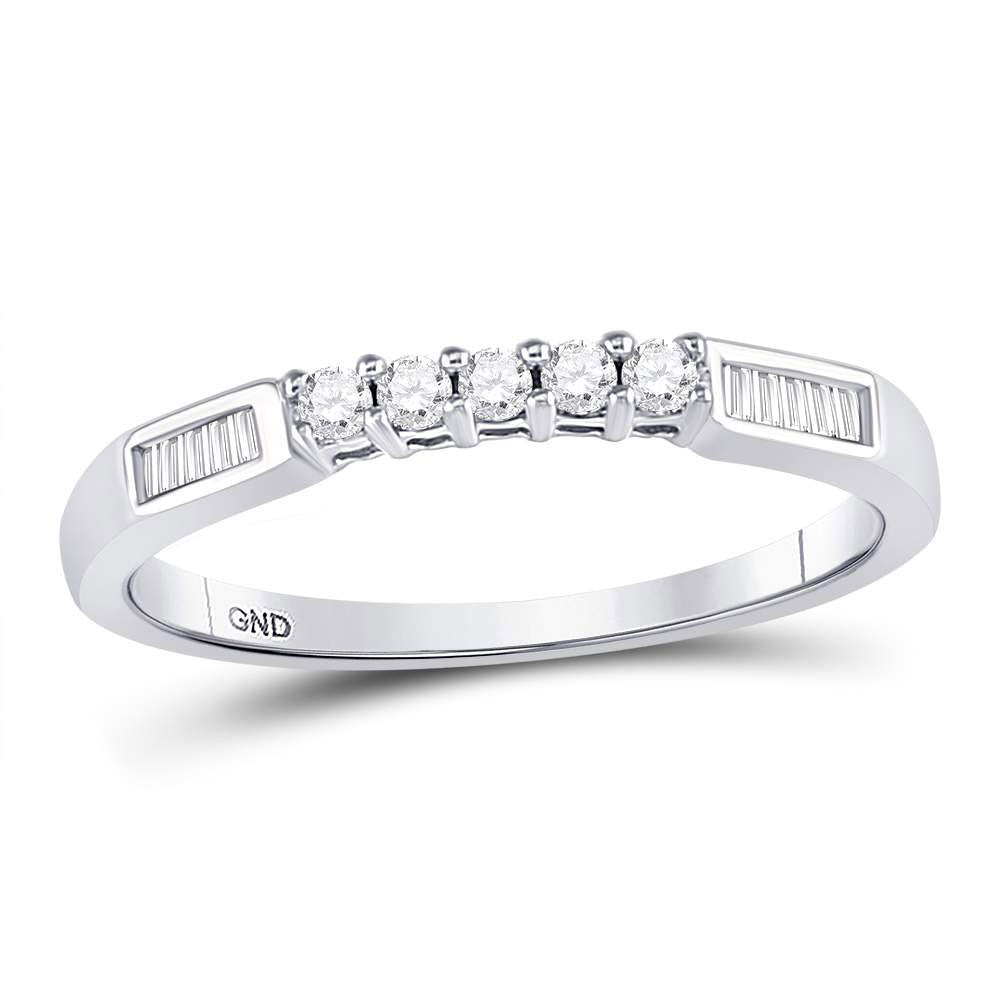 10K White Gold Princess Diamond Bridal Wedding Ring Band Set 3/8 Cttw, Womens Size: 5-10