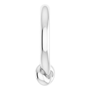 14K White Gold 11.46 X 10.1 Mm Polished Metal Circle Knot Pendant