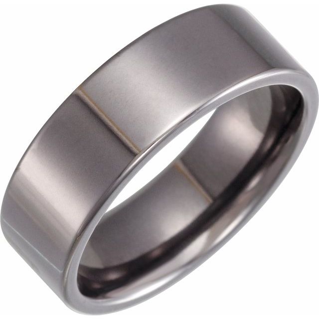 Tantalum Polished Comfort-Fit Flat Band