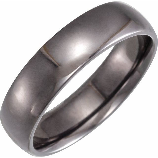 Tantalum Polished Comfort-Fit Half Round Band