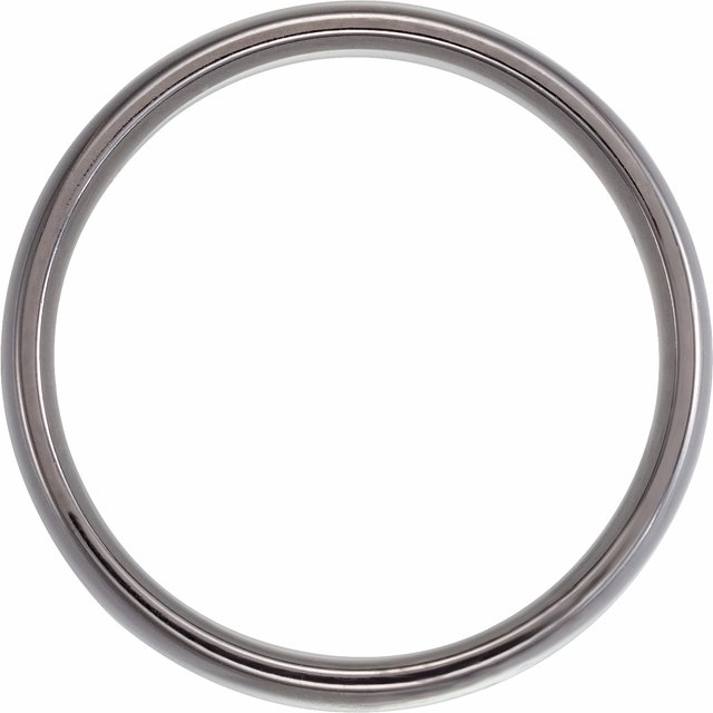 Tantalum Polished Comfort-Fit Half Round Band