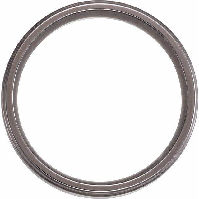Tantalum Polished Stepped-Edge Comfort-Fit Flat Band