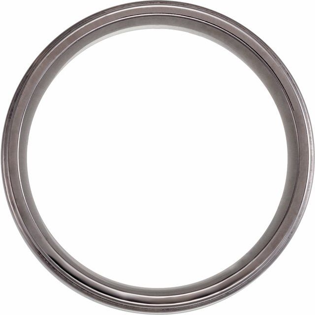 Tantalum Polished Stepped-Edge Comfort-Fit Flat Band