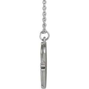 Sterling Silver 14.5 X 13.07 Mm 16-18 In Polished Butterfly Medallion Necklace