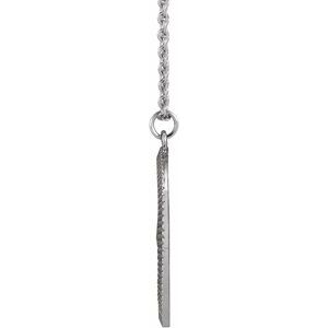 Sterling Silver 19.72 X 18 Mm 16-18 In Polished Compass Necklace
